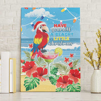 Hawaii Christmas Canvas Wall Art Funny Macaw Parrot Tropical Vibe LT05 - Wonder Print Shop