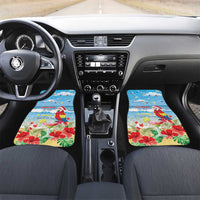 Hawaii Christmas Car Mats Funny Macaw Parrot Tropical Vibe LT05 - Wonder Print Shop