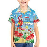 Hawaii Christmas Family Matching Long Sleeve Bodycon Dress and Hawaiian Shirt Funny Macaw Parrot Tropical Vibe LT05 - Wonder Print Shop