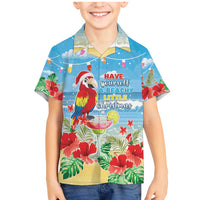Hawaii Christmas Family Matching Mermaid Dress and Hawaiian Shirt Funny Macaw Parrot Tropical Vibe LT05 - Wonder Print Shop