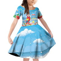 Hawaii Christmas Family Matching Off Shoulder Short Dress and Hawaiian Shirt Funny Macaw Parrot Tropical Vibe LT05 - Wonder Print Shop