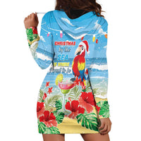 Hawaii Christmas Hoodie Dress Funny Macaw Parrot Tropical Vibe LT05 - Wonder Print Shop