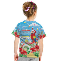 Hawaii Christmas Kid T Shirt Funny Macaw Parrot Tropical Vibe LT05 - Wonder Print Shop