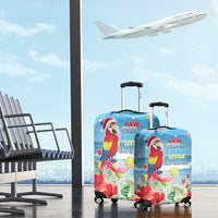 Hawaii Christmas Luggage Cover Funny Macaw Parrot Tropical Vibe LT05 - Wonder Print Shop