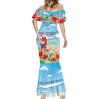 Hawaii Christmas Mermaid Dress Funny Macaw Parrot Tropical Vibe LT05 - Wonder Print Shop