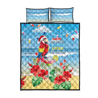 Hawaii Christmas Quilt Bed Set Funny Macaw Parrot Tropical Vibe LT05 - Wonder Print Shop