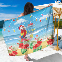 Hawaii Christmas Sarong Funny Macaw Parrot Tropical Vibe LT05 - Wonder Print Shop