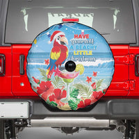 Hawaii Christmas Spare Tire Cover Funny Macaw Parrot Tropical Vibe LT05 - Wonder Print Shop