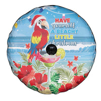 Hawaii Christmas Spare Tire Cover Funny Macaw Parrot Tropical Vibe LT05 - Wonder Print Shop