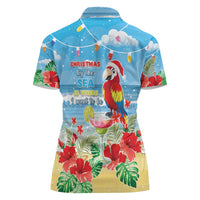 Hawaii Christmas Women Polo Shirt Funny Macaw Parrot Tropical Vibe LT05 - Wonder Print Shop