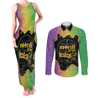 Mardi Gras Couples Matching Tank Maxi Dress and Long Sleeve Button Shirt Laissez Les Bons Temps Rouler