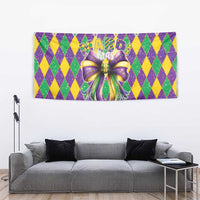 Love Mardi Gras Tapestry Coquette Bow Glitter Style LT05 - Wonder Print Shop