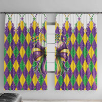 Love Mardi Gras Window Curtain Coquette Bow Glitter Style LT05 - Wonder Print Shop