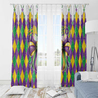 Love Mardi Gras Window Curtain Coquette Bow Glitter Style LT05 - Wonder Print Shop