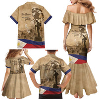 Philippines Memorial Day Family Matching Mermaid Dress and Hawaiian Shirt Honor The Fallen