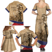 Philippines Memorial Day Family Matching Summer Maxi Dress and Hawaiian Shirt Honor The Fallen