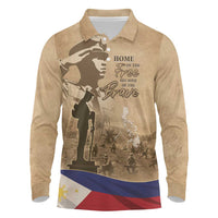 Philippines Memorial Day Long Sleeve Polo Shirt Honor The Fallen