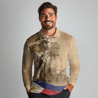 Philippines Memorial Day Long Sleeve Polo Shirt Honor The Fallen