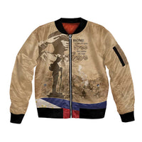 Philippines Memorial Day Sleeve Zip Bomber Jacket Honor The Fallen LT05 - Wonder Print Shop