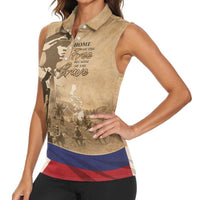 Philippines Memorial Day Women Sleeveless Polo Shirt Honor The Fallen LT05 - Wonder Print Shop