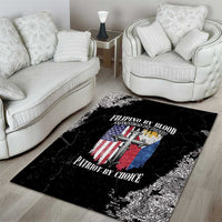 Philippines And USA Area Rug Grunge Style