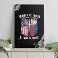 Philippines And USA Canvas Wall Art Grunge Style