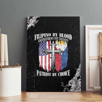 Philippines And USA Canvas Wall Art Grunge Style