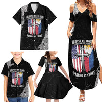 Personalized Philippines And USA Family Matching Summer Maxi Dress and Hawaiian Shirt Grunge Style