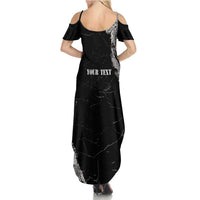 Personalized Philippines And USA Family Matching Summer Maxi Dress and Hawaiian Shirt Grunge Style