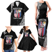 Personalized Philippines And USA Family Matching Tank Maxi Dress and Hawaiian Shirt Grunge Style