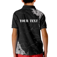 Personalized Philippines And USA Kid Polo Shirt Grunge Style