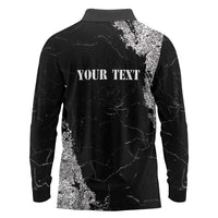 Personalized Philippines And USA Long Sleeve Polo Shirt Grunge Style