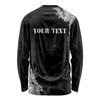 Personalized Philippines And USA Long Sleeve Shirt Grunge Style