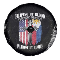 Philippines And USA Spare Tire Cover Grunge Style LT05 - Wonder Print Shop