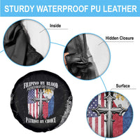 Philippines And USA Spare Tire Cover Grunge Style LT05 - Wonder Print Shop