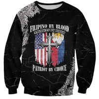 Personalized Philippines And USA Sweatshirt Grunge Style LT05 - Wonder Print Shop