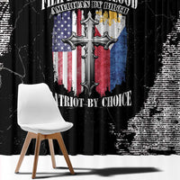 Philippines And USA Window Curtain Grunge Style LT05 - Wonder Print Shop