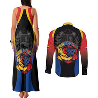 Venezuela Libre Couples Matching Tank Maxi Dress and Long Sleeve Button Shirt Freedom And National Pride - Wonder Print Shop