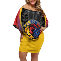 Venezuela Libre Family Matching Off Shoulder Short Dress and Hawaiian Shirt Freedom And National Pride - Wonder Print Shop