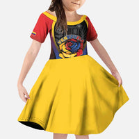 Venezuela Libre Family Matching Short Sleeve Bodycon Dress and Hawaiian Shirt Freedom And National Pride - Wonder Print Shop