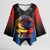 Venezuela Libre Kimono Sleeve Blouse Freedom And National Pride - Wonder Print Shop