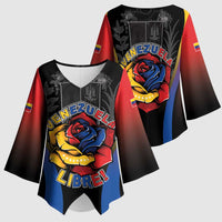 Venezuela Libre Kimono Sleeve Blouse Freedom And National Pride - Wonder Print Shop