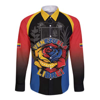 Venezuela Libre Long Sleeve Button Shirt Freedom And National Pride - Wonder Print Shop