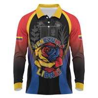 Venezuela Libre Long Sleeve Polo Shirt Freedom And National Pride - Wonder Print Shop