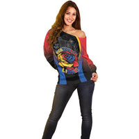 Venezuela Libre Off Shoulder Sweater Freedom And National Pride - Wonder Print Shop