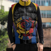 Venezuela Libre Sleeveless Puffer Jacket Freedom And National Pride - Wonder Print Shop