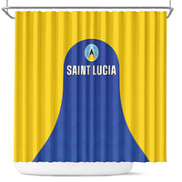 Saint Lucia Football Shower Curtain Sporty Style