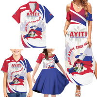 Haiti Family Matching Summer Maxi Dress and Hawaiian Shirt Men Anpil Chay Pa Lou LT05