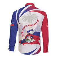 Haiti Long Sleeve Button Shirt Men Anpil Chay Pa Lou LT05