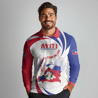 Haiti Long Sleeve Polo Shirt Men Anpil Chay Pa Lou LT05